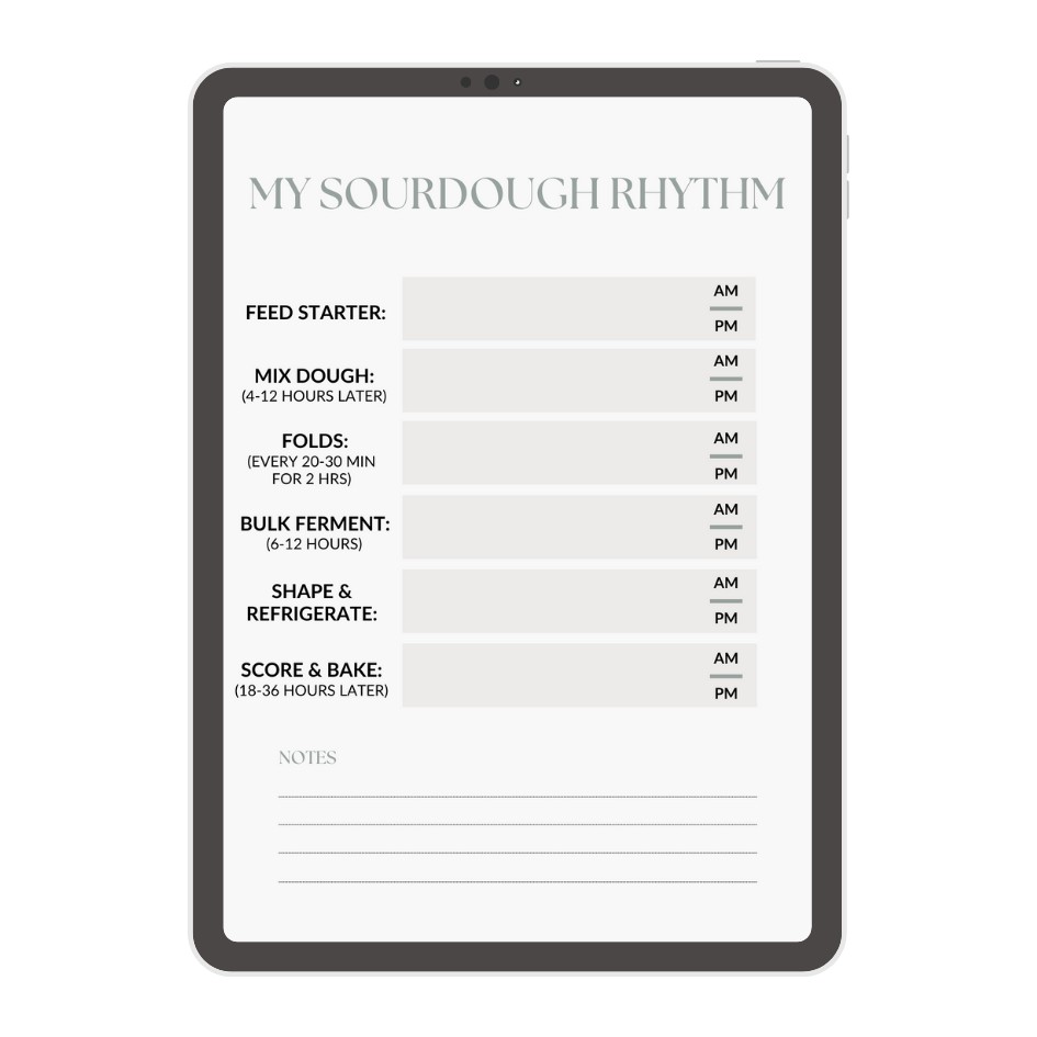 Sourdough Rhythm Planner